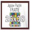 26x38 Puzzle Frame Set with Peel & Stick Puzzle Glue Sheets Brown Wood - Includes Acrylic Front, Foam Backing Board, and Wall Hardware view 1