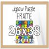 26x38 Puzzle Frame Set with Peel & Stick Puzzle Glue Sheets Natural Wood - Includes Acrylic Front, Foam Backing Board, and Wall Hardware view 1