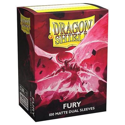 10 Packs Dragon Shield Dual Matte Fury Standard Size 100 ct Card Sleeves Display Case