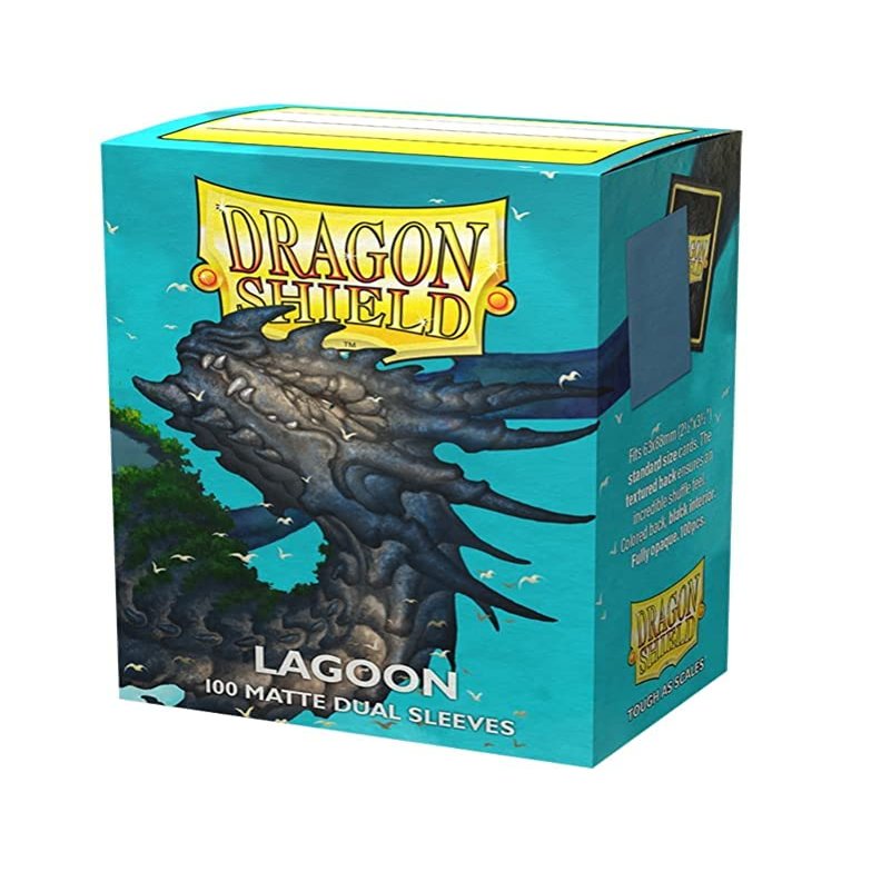 10 Packs Dragon Shield Dual Matte Lagoon Standard Size 100 ct Card Sleeves Display Case