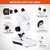 AmScope - 30X Deluxe All-in-One Portable Stereo Microscope with LED Dual-Illumination and Accessory Kit - SE122 view 2