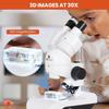 AmScope - 30X Deluxe All-in-One Portable Stereo Microscope with LED Dual-Illumination and Accessory Kit - SE122 view 3