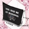 BDPWSS Funny Mahjong Makeup Bag Mahjong Lover Gift Mahjong Tiles Bag Mahjong Girl Cosmetic Bag Mahjong Board Game Storage Bag Mah Jongg Player Gift (Had at maj bl) view 2