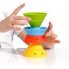 Fat Brain Toys Hix by MOLUK - Pastels - Foldable Silicone Stacking Cones, Ages 2+ view 2