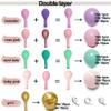 Double Stuffed Pastel Balloon Garland Pink Purple Green Colorful Balloon Arch Gold Metallic Latex Kit For Mermaid Easter Baby Shower Princess Ice Cream Birthday Party Decoration view 3