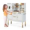 INFANS Kid Kitchen Playset, Toddler Wooden Pretend Cooking Set with Realistic Light & Sound, Stove, Sink, Microwave, Storage Cabinet, Play Kitchen Toy Set for Children Boys Girls view 1