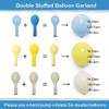 Blue Yellow Balloon Arch Kit Double Stuffed Light Yellow Pastel Blue White Sand Matte Balloon Garland for Baby Shower Bear Birthday Bridal to Bee Party Decoration view 3