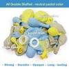 Blue Yellow Balloon Arch Kit Double Stuffed Light Yellow Pastel Blue White Sand Matte Balloon Garland for Baby Shower Bear Birthday Bridal to Bee Party Decoration view 4