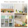 Promise Babe Wooden Tree Toys - Montessori Wooden Blocks Stacking Toys for Toddlers, Miniature Trees & House Various Sizes Woodland Creative Craft Home Decor view 4