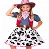 Gorkonpy Cowgirl Costume for Girls with Hat Halloween Dress Up Party (5-6 Years) view 1