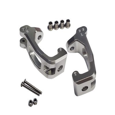 Aluminum Alloy Front Caster Blocks (c-hubs) for Traxxas 1/8 4WD Sledge Monster Truck Replace 9532 2pcs - Silver
