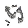 Aluminum Alloy Front Caster Blocks (c-hubs) for Traxxas 1/8 4WD Sledge Monster Truck Replace 9532 2pcs - Silver view 1