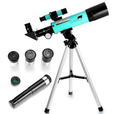 CLAVOLO Refractor Telescope with Finder Scope for Kids & Astronomy Beginners, Travel Telescope with 3 Eyepieces Magnification 18X  135X
