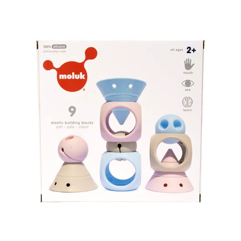 Fat Brain Toys Building Genius by MOLUK - Pastels - Open-Ended Creative Play, Preschool