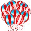 12 Pcs 22 Inch Big Carnival Theme Party Decorations Aluminum Circus Decorations 360 Degree 4D Balloons Halloween Carnival Birthday Party Supplies(Red White, Red Blue) view 1