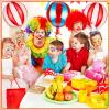 12 Pcs 22 Inch Big Carnival Theme Party Decorations Aluminum Circus Decorations 360 Degree 4D Balloons Halloween Carnival Birthday Party Supplies(Red White, Red Blue) view 4