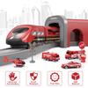 Train Sets for Toddlers, 66 Pcs Trains Toy with Battery Operated & Tracks (Magnetic Connection), Compatible with Thomas, Brio, Christmas Toy Gifts for 3 4 5 6 7 8 Years Old (Fire Engines) view 2