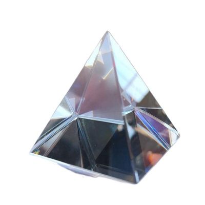 YONGERN One Piece 80mm Magical Rainbow Prism for Photography K9 Optical Pyramid Prism Glass Polyhedral Science Studying Color Prism