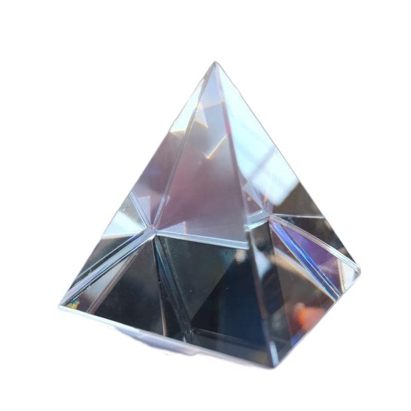 YONGERN One Piece 80mm Magical Rainbow Prism for Photography K9 Optical Pyramid Prism Glass Polyhedral Science Studying Color Prism