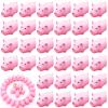 200 Pcs Rubber Pig Bath Toy Bulk Tiny Pig Toys Float and Squeak Pig Toy Pink Piggy Bathtub Toys for Baby Shower Halloween Christmas Birthday Party Supplies, 2.25 x 1.5 x 1.5 Inch view 1