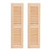 LUOZZY 2Pcs Miniature Shutters 1: 12 Scale Miniature Dollhouse Furniture Wooden Window Tiny Shutters Wooden Shutters Models view 1