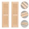 LUOZZY 2Pcs Miniature Shutters 1: 12 Scale Miniature Dollhouse Furniture Wooden Window Tiny Shutters Wooden Shutters Models view 3