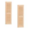 LUOZZY 2Pcs Miniature Shutters 1: 12 Scale Miniature Dollhouse Furniture Wooden Window Tiny Shutters Wooden Shutters Models view 4