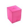Squire 100+ XL Convertible Deck Box | Card Storage Box with Removable Cover Clips | Holds 100 Double-Sleeved Cards in Extra Thick Inner Card Sleeves | Pink Color | Made by Gamegenic (GGS20103ML) view 1