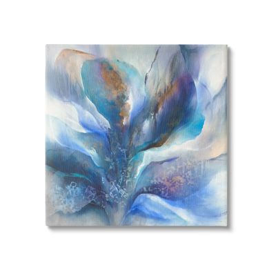 Stupell Industries Abstract Blue Petals Fluid Modern Botanical Design, Design by K. Nari