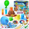 UNGLINGA 50+ Science Lab Experiments Kit for Kids, STEM Activities Educational Scientist Toys Gifts for Boys Girls Chemistry Set, Gemstone, Volcano Eruption view 1