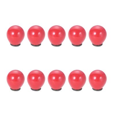 10Pcs 21x26mm Round Door Knobs Cabinet Drawer Dresser Cupboard Kit Furniture Pulls Handle Kid'Room Decoration Handle - (Color: Red)