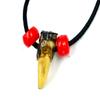 Alligator Toe Necklace Red Beads Magic Voodoo New Orleans Bayou view 2