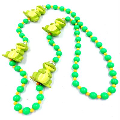 Frog Rubber Mardi Gras Bead Necklace Spring Break Cajun Carnival Festival New Orleans Beads