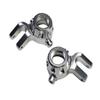 Aluminum Alloy Front Steering Knuckle Arms for Traxxas 1/8 4WD Sledge Monster Truck Replace 9537 2pcs - Silver view 1