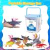 Ocean Sea Animal Figure Toys for Kids 3-5, Realistic Sea Life Figures Animal Creature Sand Toys Beach Bath Playset Include Shark Whale Corals Seagrass Crab Octopus Turtle for Toddler Boys & Girls view 4