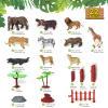 10 Big Realistic Safari Animal Toys for Kids 3-7, Jungle Figures Set with 12 Accessories & Storage Bucket, Educational Plastic Toys view 4