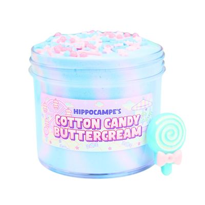 Cotton Candy Buttercream Slime (SCENTED) | Handmade Slime | Hippocampe Slimes (6OZ)