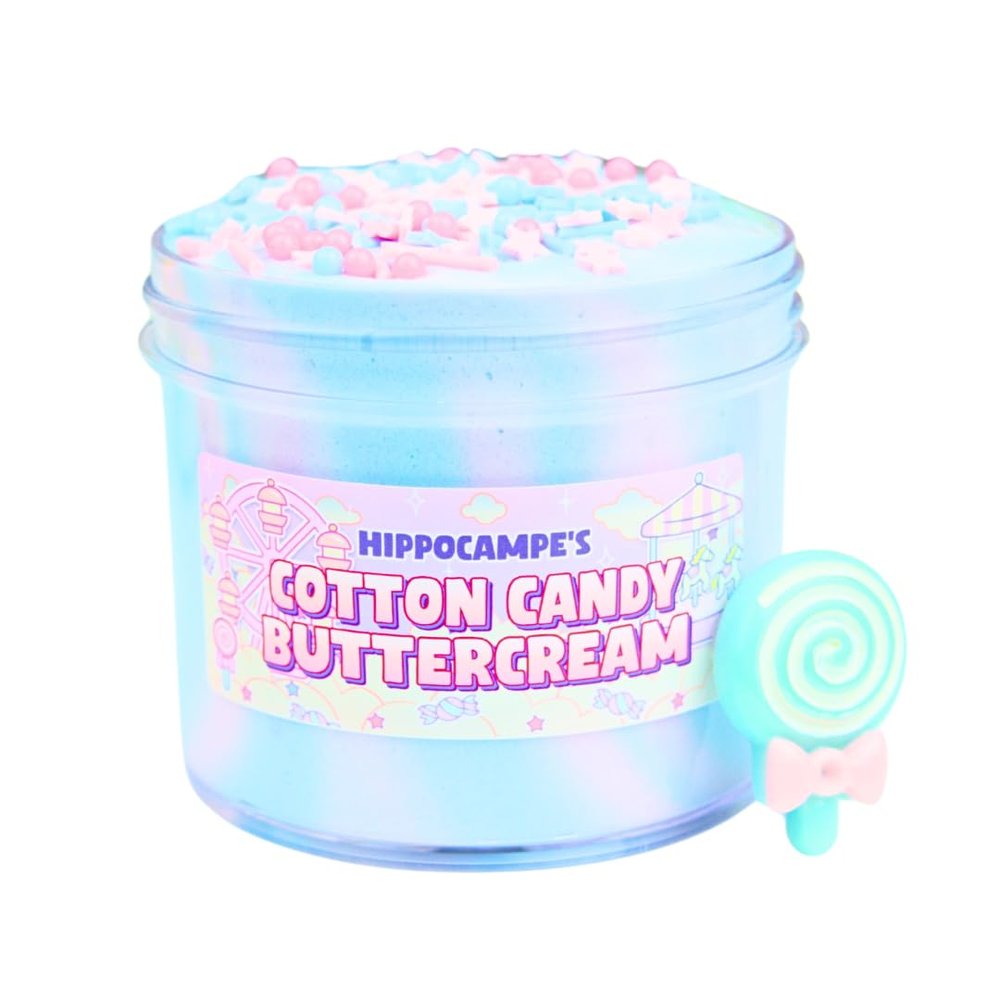 Cotton Candy Buttercream Slime (SCENTED) | Handmade Slime | Hippocampe Slimes (6OZ)