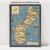 1000 Piece Jigsaw Puzzle | Historic Map of Historical Island of Guam - 1958 Guam Puzzle for Adults view 3
