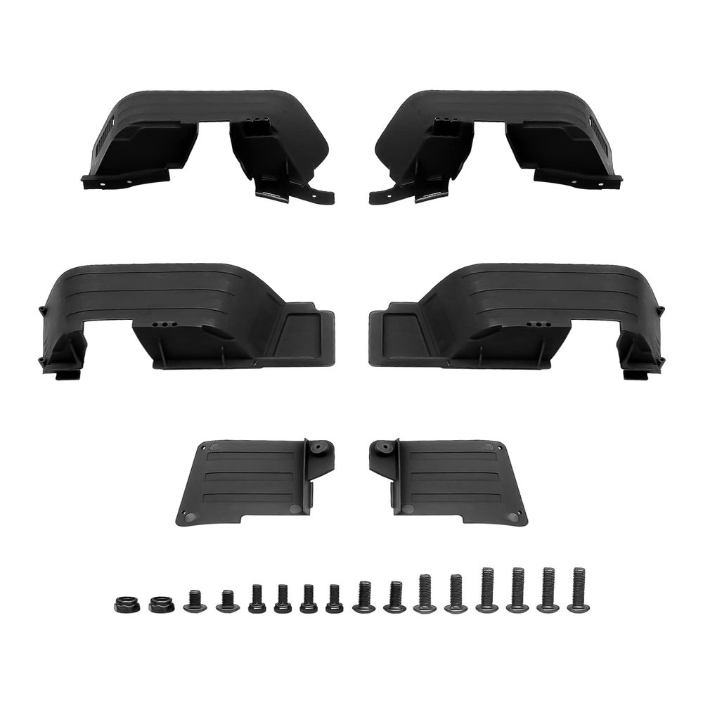 Front & Rear Mud Flaps Fender Fit for Axial SCX10 II 90046 90047 1/10 RC Crawler Car Plastic Upgrade Parts Black