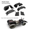Front & Rear Mud Flaps Fender Fit for Axial SCX10 II 90046 90047 1/10 RC Crawler Car Plastic Upgrade Parts Black view 2