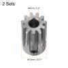 HARFINGTON 2pcs Straight Spur Pinion Gear 5mm Bore 11T Mod 1 Stainless Steel Spur Diff Differential Motor Gear RC Car Replacement Parts view 3