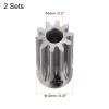 HARFINGTON 2pcs Straight Spur Pinion Gear 5mm Bore 10T Mod 1 Stainless Steel Spur Diff Differential Motor Gear RC Car Replacement Parts view 3