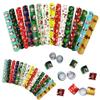 DimiGlobal 15 Pcs Christmas Slap Bracelets for Kids Christmas Slap Bracelets Bulk for Boys and Girls holiday Slap Bracelet Party Supplies Favors Classroom Prizes Exchanging Gifts view 1