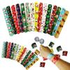 DimiGlobal 15 Pcs Christmas Slap Bracelets for Kids Christmas Slap Bracelets Bulk for Boys and Girls holiday Slap Bracelet Party Supplies Favors Classroom Prizes Exchanging Gifts view 2