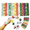 DimiGlobal 15 Pcs Christmas Slap Bracelets for Kids Christmas Slap Bracelets Bulk for Boys and Girls holiday Slap Bracelet Party Supplies Favors Classroom Prizes Exchanging Gifts view 4