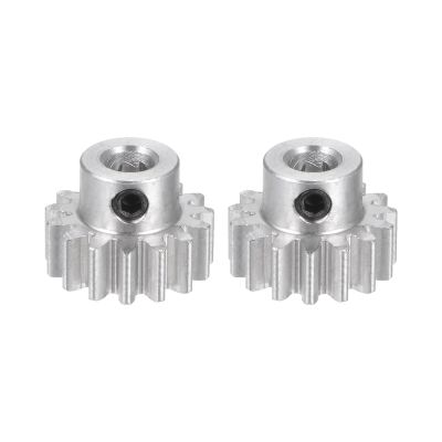 HARFINGTON 2pcs Step Spur Pinion Gear 5mm Bore 15T Mod 1 Aluminum Spur Diff Differential Motor Gear RC Car Replacement Parts