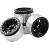 4Pack ShareGoo Aluminum Alloy 1.9" Beadlock Wheel Rims Hubs Compatible with Traxxas TRX4 Axial SCX10 RCAWD D90 D110 Tamiya CC01 1/10 RC Crawler Car (Black) view 1