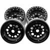 4Pack ShareGoo Aluminum Alloy 1.9" Beadlock Wheel Rims Hubs Compatible with Traxxas TRX4 Axial SCX10 RCAWD D90 D110 Tamiya CC01 1/10 RC Crawler Car (Black) view 3