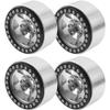 4Pack Aluminum Alloy 1.9" Beadlock Wheel Rims Hubs 6-Spoke Compatible with Traxxas TRX4 Axial SCX10 SCX10-II 90046 Wraith D90 D110 Tamiya CC01 1/10 RC Crawler Car (Silver) view 1